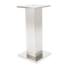 2-Piece Flower Stands Stainless Steel Column Wedding Flower Stand Silver 11*11in