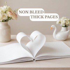 Wedding Guest Book for Guests to Sign, Elegant Guestbook Neutral