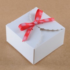 100x White Black Kraft Paper Box Cake Donut Cookie Favor Box Product Packing Box