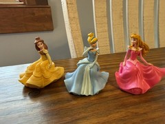 Disney Princess PVC Cake Topper Lot Of 3 Cinderella Belle Aurora
