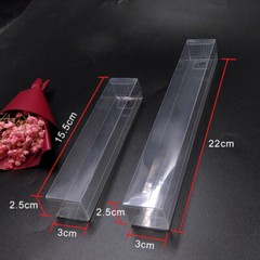 25X Clear Plastic PVC Box with Hang Hole Gift Favour Boxes Retail Shop Display