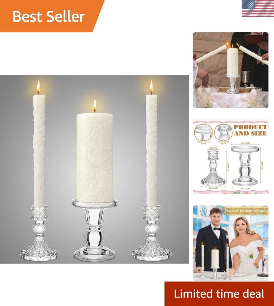 Unity Candles with Holder for Wedding Ceremony Wedding Decortions Accessories…