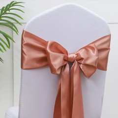 Pack of 50 Satin Chair Sashes Bows tie Ribbon 7×108 inches for Wedding Party