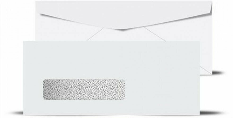 #10 Window Envelope w/ Black Security Tint , 24# White (4 1/8 x 9 1/2), 50 Qty