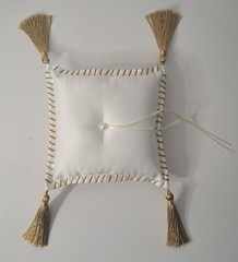 Tutera Tips Satin White Ring Bearer Pillow Distributed by Darice Inc