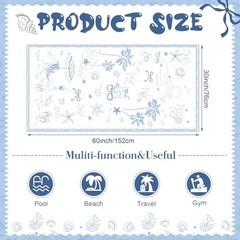 Gilprop 4 Pcs Last Toast on The Coast Bachelorette Beach Towels Seashell Beach