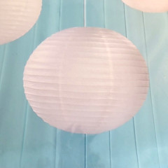 His & Hers Studio Solid White Paper Lanterns 3 Count per Pack 1 EA. 10″ 12″ 16″
