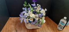 Lavender purple wedding flowers for decorations Bells Tablecovers Streamers Misc