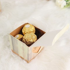 25 NATURAL FAVOR BOXES Rustic Wooden Design Party Gift Holders Wedding Supplies