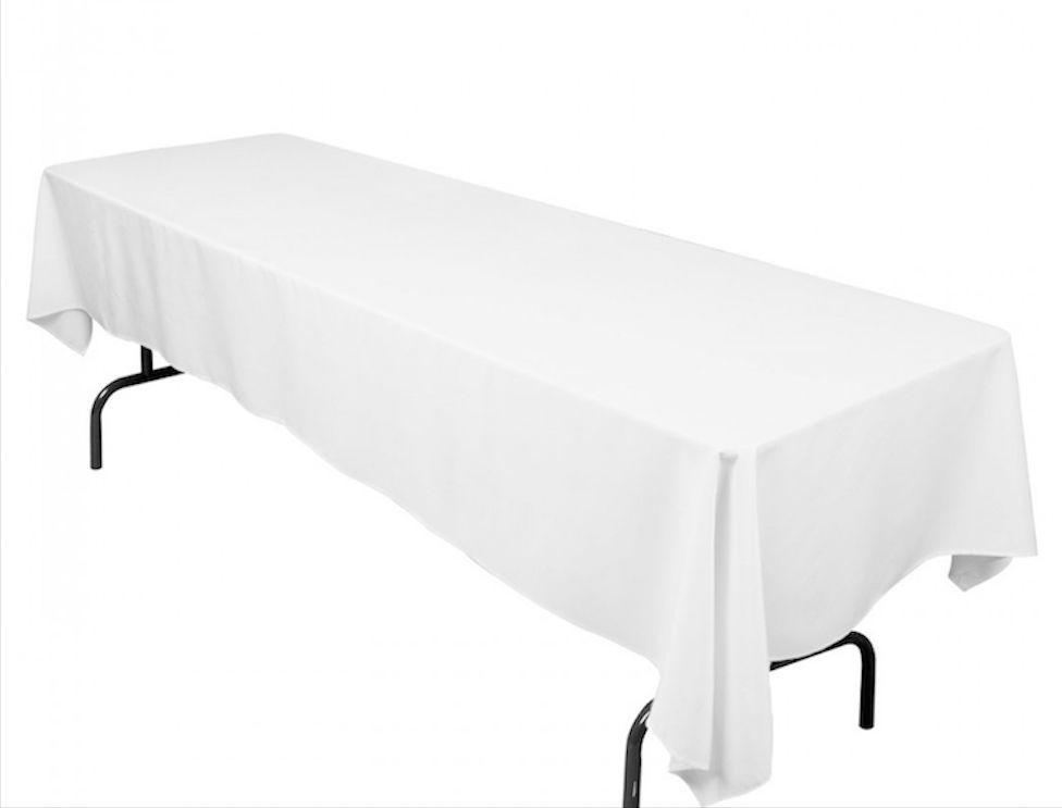 10 Rectangular 126×60″ inch Seamless Polyester Tablecloth Banquet 3 COLORS USA