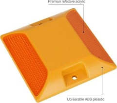 12 Pack 4 x 4 inch Road Reflectors Reflective Pavement Marker, Road Driveway