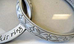 «With This Ring I Thee Wed… » Pewter Wedding Photo Picture Frame by Malden