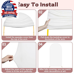 1Pc Arch Stand Cover Wedding Flower Door Decoration Polyester Elastic Set Backgr