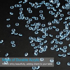 4000 Pcs Acrylic Wedding Table Diamonds 6mm Crystals Gems Light Blue