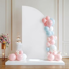 Spandex Half Moon Arch Cover Fitted Double Sided Stretchy Backdrop for Wedding