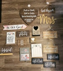 18 Farmhouse Chic Rustic Wedding Decor Wooden Signs