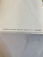 Vintage 1969 Hallmark Wedding Bell Mini Photo Album 3×3 Ivory Embossed w/ Box