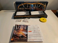 Harry Potter 10 LED Flameless Floating Candles Magic Wand Remote Halloween Decor