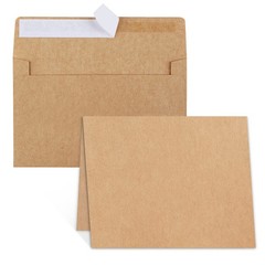 Blank Cards and Envelopes 4×6, 30 Pack Brown Invitation A4 (4x6in),