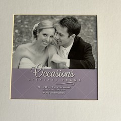Occasions Keepsake Wooden Black Frame 20×20” W.5×5” White Matted Opening NIB