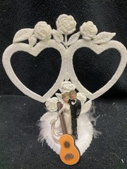 Acoustic Guitar Music Wedding Country Western Band Cake Topper Groom Top Bride