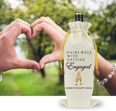 Wedding Wine Bag Engagement Gifts for New Couples, Mr and Mrs Marriage Wedding G