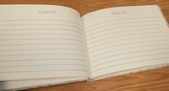 Genuine C.R Gibson 25th Wedding Anniversary Guest Signing Book in Box **READ**