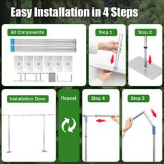 10’x50′ Backdrop Stand Pipe Kit,Background Support System Curtain Frame HOT NEW