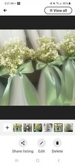 Set of 10 Sage Green Wedding Aisle/Pew decorations 36 Inches Long