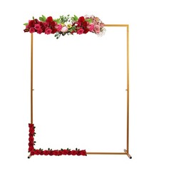 Wedding Arch Metal Rectangle Backdrop Stand Flower Balloon Frame Event 2m*1.5m