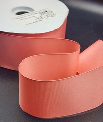 1 Spool Grosgrain ribbon 50 yards 2-1/4″ Polyester Melon/Pink 9252 Deep Coral