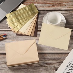 Toperd 50 Pack Colored A6 Invitation Envelopes 6 1/2 x 4 3/4 inches, Brown
