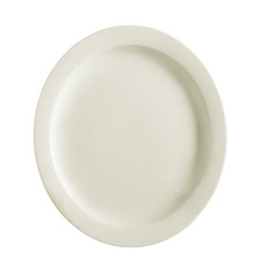 Cac China Nrc-7 Narrow Rim 7-1/4-Inch American White Stoneware Plate Of 36