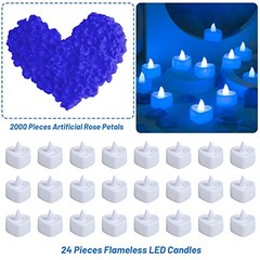Rose Petals for Romantic Night for him Set, 2000 Pieces Artificial Rose Blue