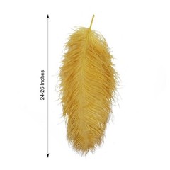 12 pcs 24-26″ long Gold Genuine Ostrich FEATHERS Wedding Party Centerpieces
