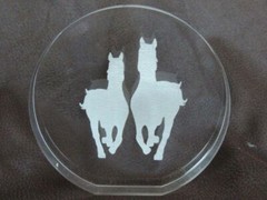 Acrylic Galloping Horses Western Cake Topper