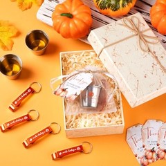 Vesici Sets 50 Sets Baby Shower Favors 1.5 oz Stainless Steel Shot 25 Orange