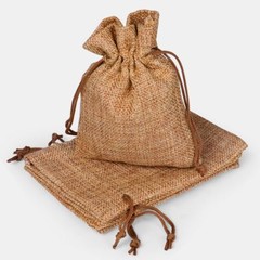 25/50/100x Burlap Wedding Favor Gift Bag Hessian Jute Bag Linen Jewelry Pouches