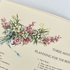 NOS 1950 PLANNING YOUR WEDDING 3-Month Bride’s Plan! GIBSON VTG Pamphlet Booklet