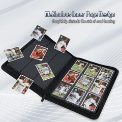 Arkeiliy 9 Pocket Trading Card Binder 540 Capacity Zip Closure – Premium Double