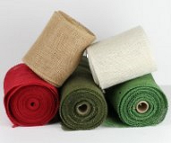 4″ Burlap Ribbon 10 Yard Roll Finished Edges (5 colors)