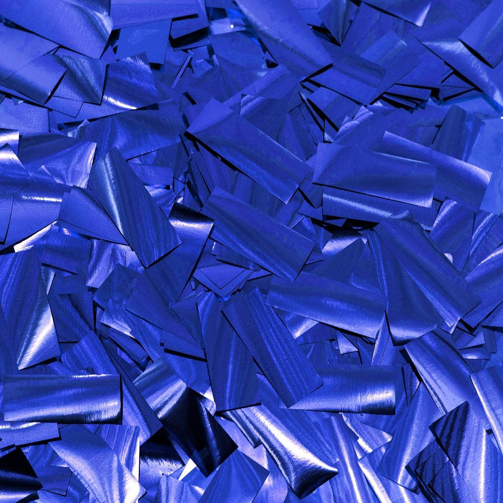 Blue Foil Metallic Strips Table 2.5cm, Confetti–2cm-bluefoil-strips-60g