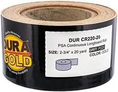 Dura-Gold Premium Gold 220 Grit PSA Longboard Sandpaper, 20 Yard Roll, 2-3/4″ Wi