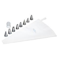 DAVIS & WADDELL Essentials 10pce Icing Starter Set 8 Nozzles/Coupler/Icing Bag!