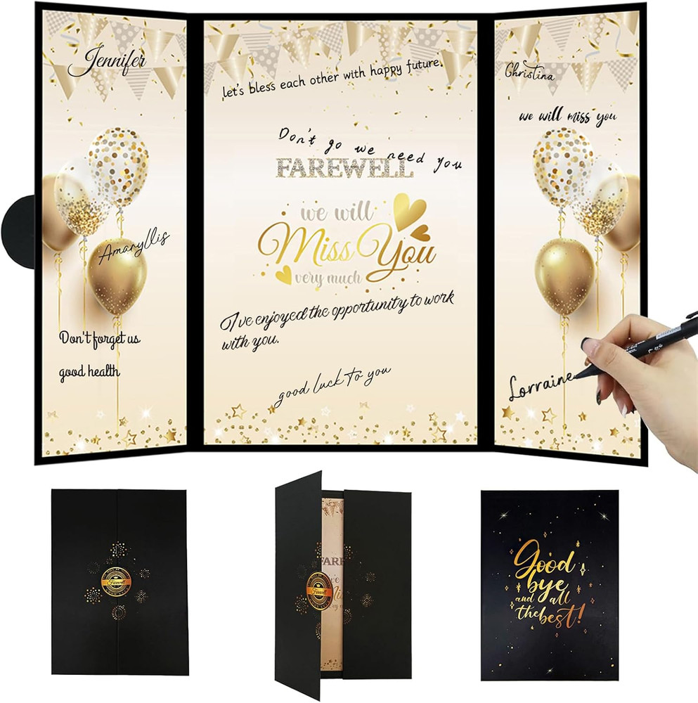 Farewell Guest Alternative Black Gold 18 X 12 Inch Farewell Party Decorations S