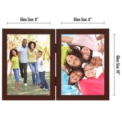 Americanflat Hinged 8×10 Picture Frame with Shatter-Resistant Glass – Double …