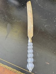 Vintage Mikasa Austria Crystal Handle Cake Knife 14ʼ Serrated With Original Box