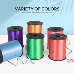 Curling Ribbon, 1/5″ Wide x 500 Yards Christmas Curling Ribbons Red Crimped