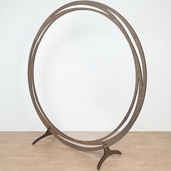 8 ft BROWN Round Natural Wood Wedding Arch BACKDROP STAND Party Events Supplies
