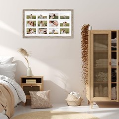 12 Opening 4×6 Distressed White Collage Picture Frames Set of 2, Multiple Fra…